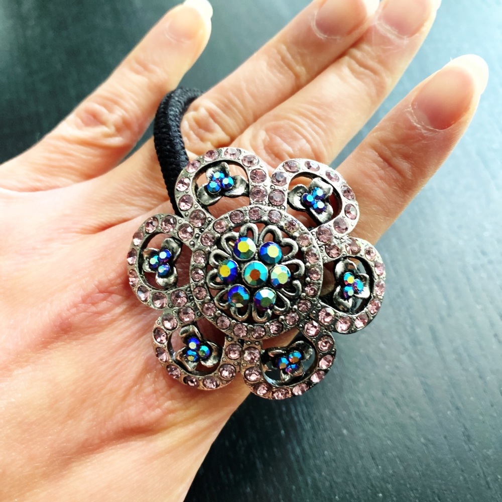 Rhinestone ponytail holder!